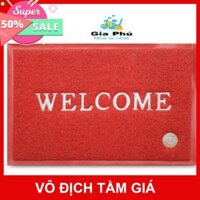 ( Size lớn 90x120cm ) Thảm nhựa chống trơn trượt cao cấp Welcome Gia Phú ( giao màu ngẫu nhiên )