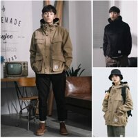 💥 SIZE S  -> 4XL 💥 Áo khoác kaki 2 lớp dày dặn ,Khoác kaki nhiều túi ,áo  khoác kaki nam nữ, áo khoác nam nữ