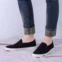 ℘ Slip on nam nữ - Giày lười vải "little star" - Vải thô 3 màu đen, trắng và xanh navy - Mã A511 ℘