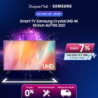 ( Smart TV Samsung Crystal UHD 4K 55 inch AU7700 2021 )