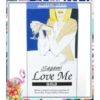 ( Sốc Cực Sốc) Bộ Hộp 10 bao cao su Sagami LOVE ME GOLD+Hộp 10 BAO CAO SU OKAMOTO hương VANILLA