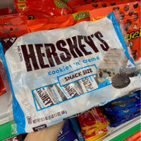 🍫 SOCOLA KEM SỮA TRẮNG NHÂN BÁNH COOKIE OREO CỦA MỸ HERSHEY’S COOKIE N CREME SNACK SIZE JUMBO BAG GÓI 484G U.S.A 🇺🇸