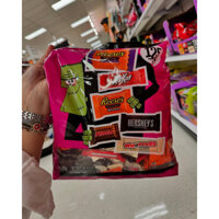 🍫 SOCOLA MIX 6 LOẠI CỦA MỸ REESE’S - KITKAT - HERSHEY’S MILK CHOCOLATE - ROLO - WHOPPERS MINIATURES TÚI 125 GÓI (1.11KG)