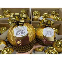 🍫🌰🇩🇪 SOCOLA SỮA NHÂN HẠT PHỈ CỦA ĐỨC GRAND FERRERO ROCHER QUẢ CẦU NƠ VÀNG GOLD 4 VIÊN 125G - 240G U.S.A 🇺🇸