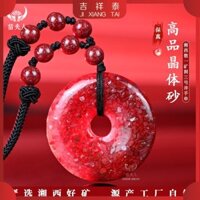 🔥 Sư phụ cầu phúc 2025 Phiên bản giới hạn🔥 Vòng cổ  Mặt dây chuyền Cinnabar Cinnabar Hoàn Toàn Trong Suốt Pha Lê Khóa An Toàn Mặt Dây Chuyền Nữ Đá Thô Mặt Dây Chuyền Nam Rồng Benming Năm Vòng Cổ Xiangxi