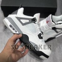 [ Su Sneaker ] Giày Bóng Rổ Jordan 4 Retro White Gray , JD4 Trắng Xám ( Full Box ) 📏 👟