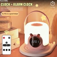 🍀 Sy 🍀 Đèn pha sữa cho bé, đèn ngủ cảm ứng di động buổi tối điều khiển từ xa có hẹn giờ tắt pin sạc type C