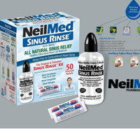[ Tách lẻ ] Bộ rửa mũi Neilmed Sinus Rinse ( 1 bình nhựa + 50 gói muối )