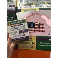 [ TÁCH LẺ - ĐỰNG TÚI ZIP ] Hỗ trợ hệ tiêu hóa và đường ruột Nature’s Bounty Advanced Probiotic 10 70 viên