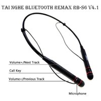 [ Tai Nghe Bluetooth Thời Trang Remax S6 ] Tai Nghe Bluetooth Cao Cấp Remax RB-S6 V4.1 (Đen)  Tai Nghe Nhét Tai Không Dây Cao Cấp Bluetooth v 4.1 Remax RB - S6  Tai Nghe Bluetooth Thể thao Remax RB-S6  Tận Hưởng Âm Nhạc Trọn Vẹn Với Tai Nghe Remax