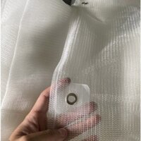 ( Tấm lẻ  đóng khuy sẵn) Lưới che nắng dệt kim Đài Loan khổ 3m x 5m (màu trắng)