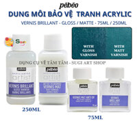 [ TÂM TÂM ] Dung môi bảo vệ  tranh Acrylic Pebeo , Véc ni phủ bóng Bảo Vệ Tranh Pebeo , Vernis Brillant Pebeo