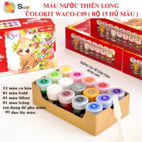 [ TÂM TÂM ] Màu nước Colokit WACO-C09 ( Bộ 15 hủ màu ) - Màu nước Thiên Long
