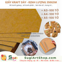 [ TÂM TÂM ] Sỉ 100 tờ A3 / A4 / A5 giấy Kraft  dày 350gsm , Giấy Craft dày 350gsm