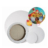 [ Tâm Tâm ] Toan Vẽ Tranh , Khung  canvas vẽ màu  acrylic sơn dầu , Khung canvas Tròn
