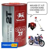( TẶNG 1 CHAI xúc rửa động cơ) Dầu nhớt xe máy 2 Thì Wolver 2T Speed 1L được sản xuất tại Đức