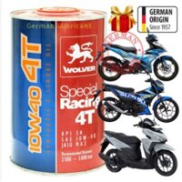 ( TẶNG 1 CHAI xúc rửa động cơ) Dầu nhớt xe máy Wolver 4T Special Racing 10W-40 SN 1L được sản xuất từ Đức
