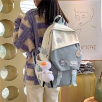 ( Tặng 1 Móc khoá ) Balo Ulzzang Chống Nước, Balo Thời Trang Đi Học Nam Nữ, đựng Laptop