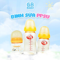 [ Tặng 1 Núm Siêu Mềm] Bình sữa PPSU GB-Baby Cổ rộng dung tích 90ml 160ml 280ml