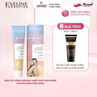 [ Tặng 1 tẩy da chết cafe 200ml ] Kem tẩy lông Body và Bikini Eveline Sensitive chiết xuất hoa hồng cho da nhạy cảm 125M