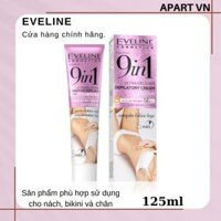 [ Tặng 1 tẩy da chết cafe 200ml ] Kem tẩy lông Nách, Bikini Và Chân Eveline tinh dầu 9 tác động cho da nhạy cảm 125ML