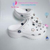 [ Tặng 12Sticker] Dép Cross Đế cao 5 phân cho nữ Thái Sơn Shop Sục Crocs Clasic người lớn trẻ em hàng xuất khẩu form đep