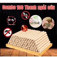 [ Tặng 2 Đế Cắm ] - Túi 100 thanh ngải cứu đuổi muỗi, gián, nhang diệt côn trùng khác
