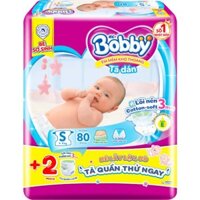 ( Tặng 2Miếng) Tả Dán Sơ Sinh Bobby  S80 miếng,bĩm bán bobby sơ sinh S56 miếng mẫu mới dành cho bé 4-8kg