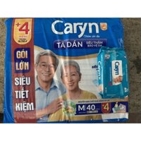 { TẶNG 4M/ GÓI } COMBO 2 GÓI TÃ DÁN NGƯỜI LỚN CARYN M40/L40 TẶNG 1 KHĂN ƯỚT CARYN 100M