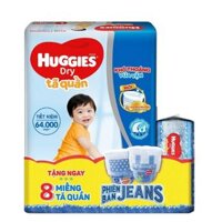 ( tặng 8 miếng tã quần jeans phong cách ) tã quần HUGGIES PANT SUPER JUMBO M74/ L68