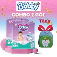 ( TẶNG BALO BOBBY ) combo 2 bịch QUẦN Bobby SIÊU KHÔ THOÁNG + Siêu tiết kiệm đủ size M96/ L88/ XL76/ XXL70 miếng