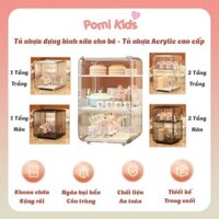 ( Tặng bộ Sticker 3D) Tủ nhựa đựng bình sữa cho bé chất liệu nhựa Acrylic cao cấp