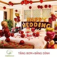 [ TẶNG BƠM+BĂNG KEO ] Set Bóng Bay Trang Trí Phòng Cưới Tân Hôn Happy Wedding Đẹp Dễ Làm, Đầy Đủ Phụ Kiện  PC02