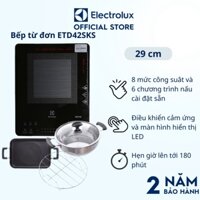 ( Tặng Chảo Chiên, Vỉ Hấp, Nồi Lẩu-Bếp từ đơn 29cm Electrolux-ETD42SKS 6 chương trình nấu ]