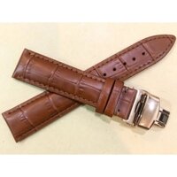 [ Tặng chốt dự phòng, que tháo chốt, đỉa] Dây đồng hồ da bò dập vân cá sâu khoá bướm siêu chất