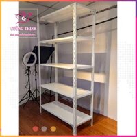 [ Tặng cờ lê vặn ốc] Kệ sắt v lỗ, Dài 1m2 x rộng 30cm, màu trắng đẹp