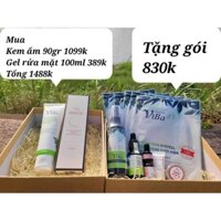 [ Tặng combo 830k] Kem ẩm kép ViBa 90mg + sữa rửa mặt 100ml