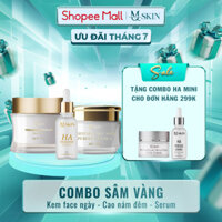 ( TẶNG COMBO HA MINI ) Combo Kem Face, Cao Ná.m Dưỡng Da, Serum Sâm Vàng MQ Skin