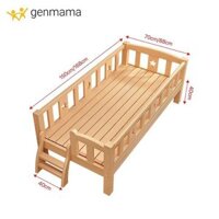 [ tặng đệm xơ dừa ] giường ngủ cho bé ,giường ghép giường ba mẹ chất liệu gỗ thông không sơn đa kích thước