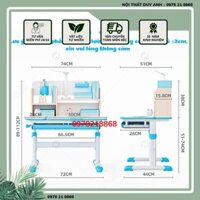 ( Tặng đèn học + Hộp bút 3D ) Bộ bàn ghế học sinh HTDkids E6 đa chức năng, kết hợp nhiều mẫu ghế chống gù cao cấp nhất