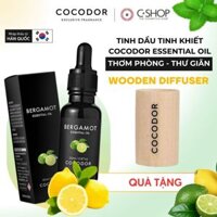 [ Tặng gỗ khuếch tán] Tinh dầu thiên nhiên thuần chay an toàn, nguyên chất dùng cho máy xông Cocodor Essencial Oil 20ml