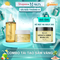 [ TẶNG HỦ MẶT NẠ GOLD 30GR ] Combo Tái Tạo Sâm Vàng Và Bột Rửa Mặt MQ SKIN - Mờ Thâm Nám, Giảm Mụn, Tàn Nhang