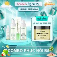 [ TẶNG HỦ MẶT NẠ GOLD 30GR ] Combo 4 Món Phục Hồi Dưỡng Da B5 MQ SKIN ( Toner, Nước Tẩy Trang, Serum Sữa, Kem B5 )