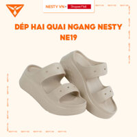 { Tặng Kèm Charm Thạch 3D } Hai Quai Ngang NESTY Đế Cao 7Cm Chất Liệu Nhựa EVA Cao Cấp , Nhẹ ,Êm Chân NE19