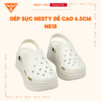 { Tặng Kèm Charm Thạch 3D } Dép Sục Nguyên Khối NESTY Đế Cao 6,5Cm Chất Liệu Nhựa EVA Cao Cấp, Nhẹ,Êm Chân NE18