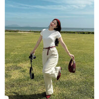 𝐁𝐄𝐓𝐈𝐒 || [TẶNG KÈM ĐAI ĐỎ] Quần Bò , Jeans Nấm Màu Trắng Kem Hàng QC