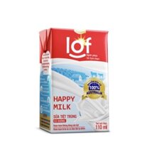 [ TĂNG KÈM LY ] Sữa LOF Happy Milk STT Có Đường 110ml Thùng 48