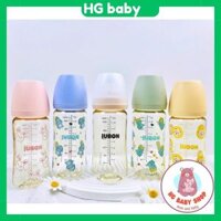 [ Tặng Kèm Núm ] Bình Sữa cho bé JUBON nhựa PPSU Cao Cấp họa tiết dễ thương size 170ml và 270 ml