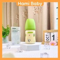 [ Tặng Kèm Núm ] Bình Sữa Cho Bé sơ sinh Jubon nhựa PPSU an toàn cho bé, họa tiết mới xinh xắn A367