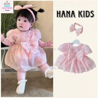 [ TẶNG kèm turban] Váy công chúa,  Váy tiểu thư cho bé 4kg-11kg